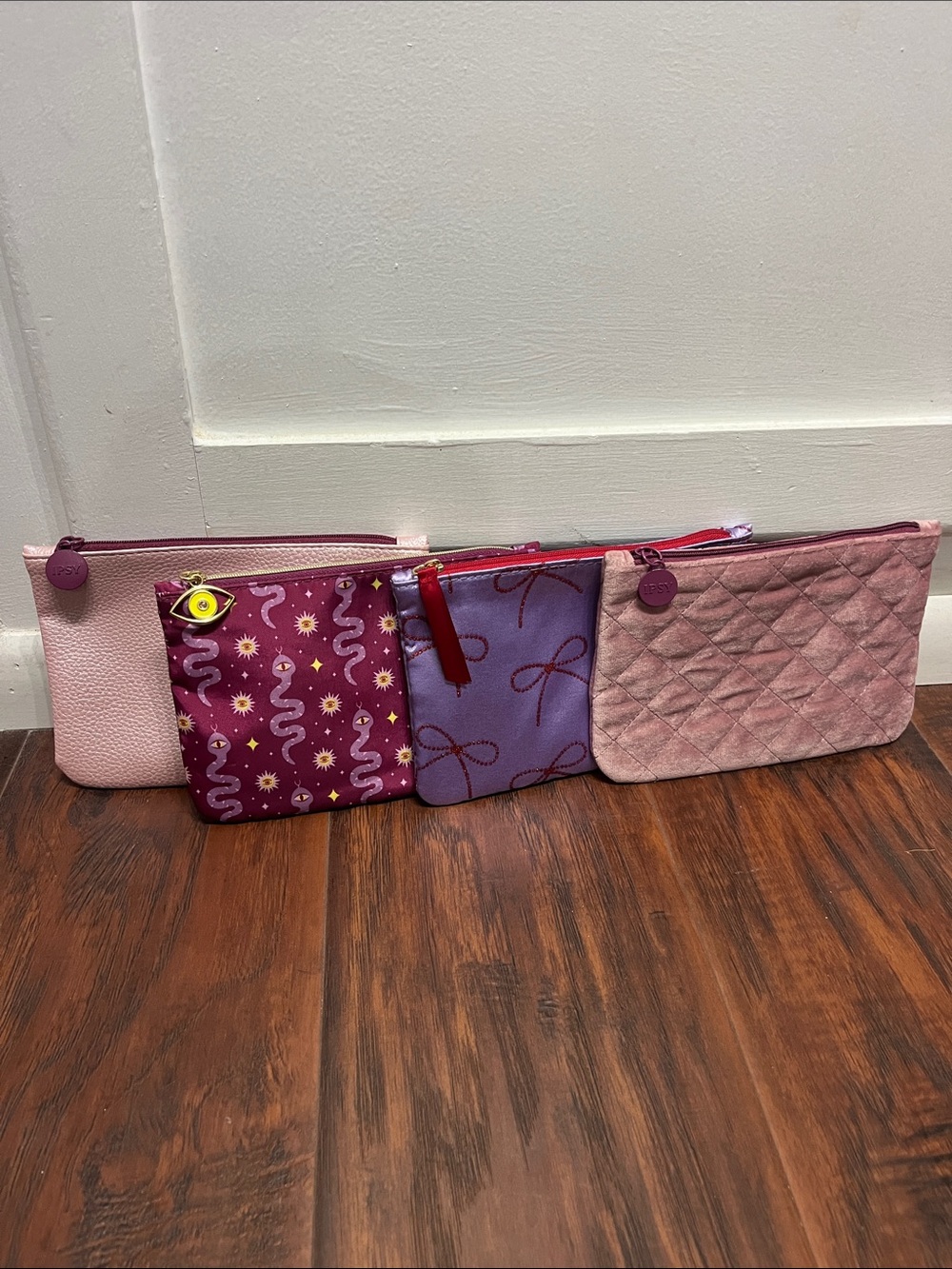 ipsy Pink and Purple Cosmetic Pouch Set